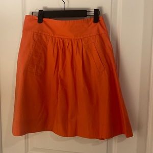 J-Crew Orange Cotton A-Line Mini Skirt - Size 2